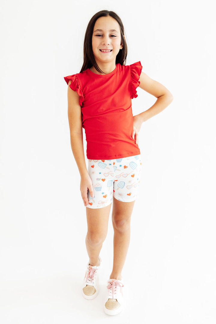 Red, White &amp; Sweet Twirl Shorts