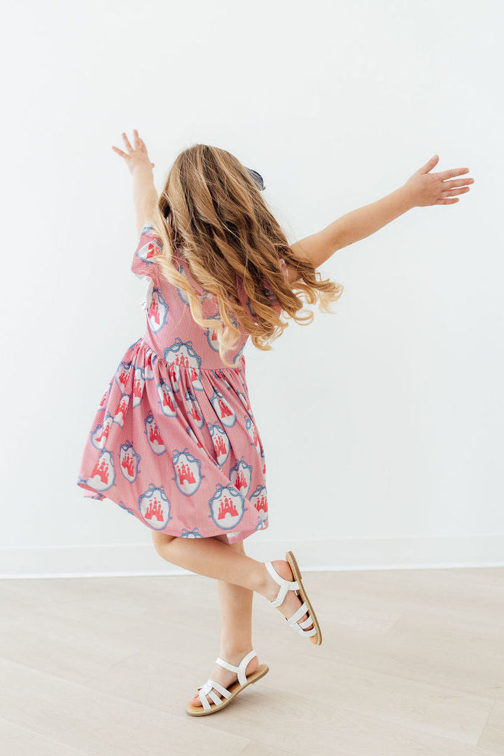 Once Upon a Castle Flutter Sleeve Twirl Dress