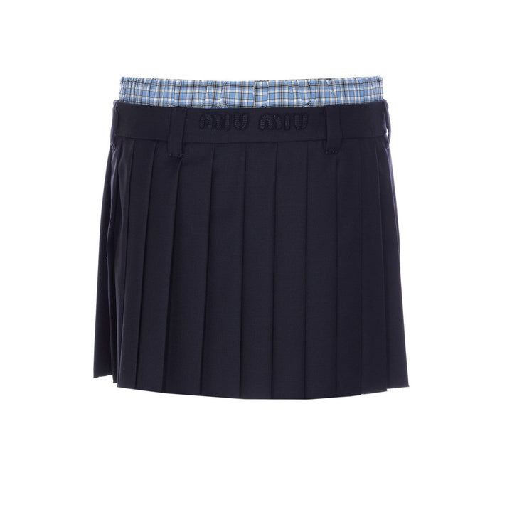 Miu Miu Women Mini Logo Skirt