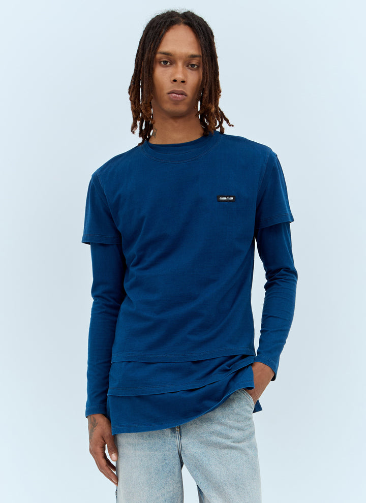 Miu Miu Men Set Of Three Logo-Patch T-Shirts