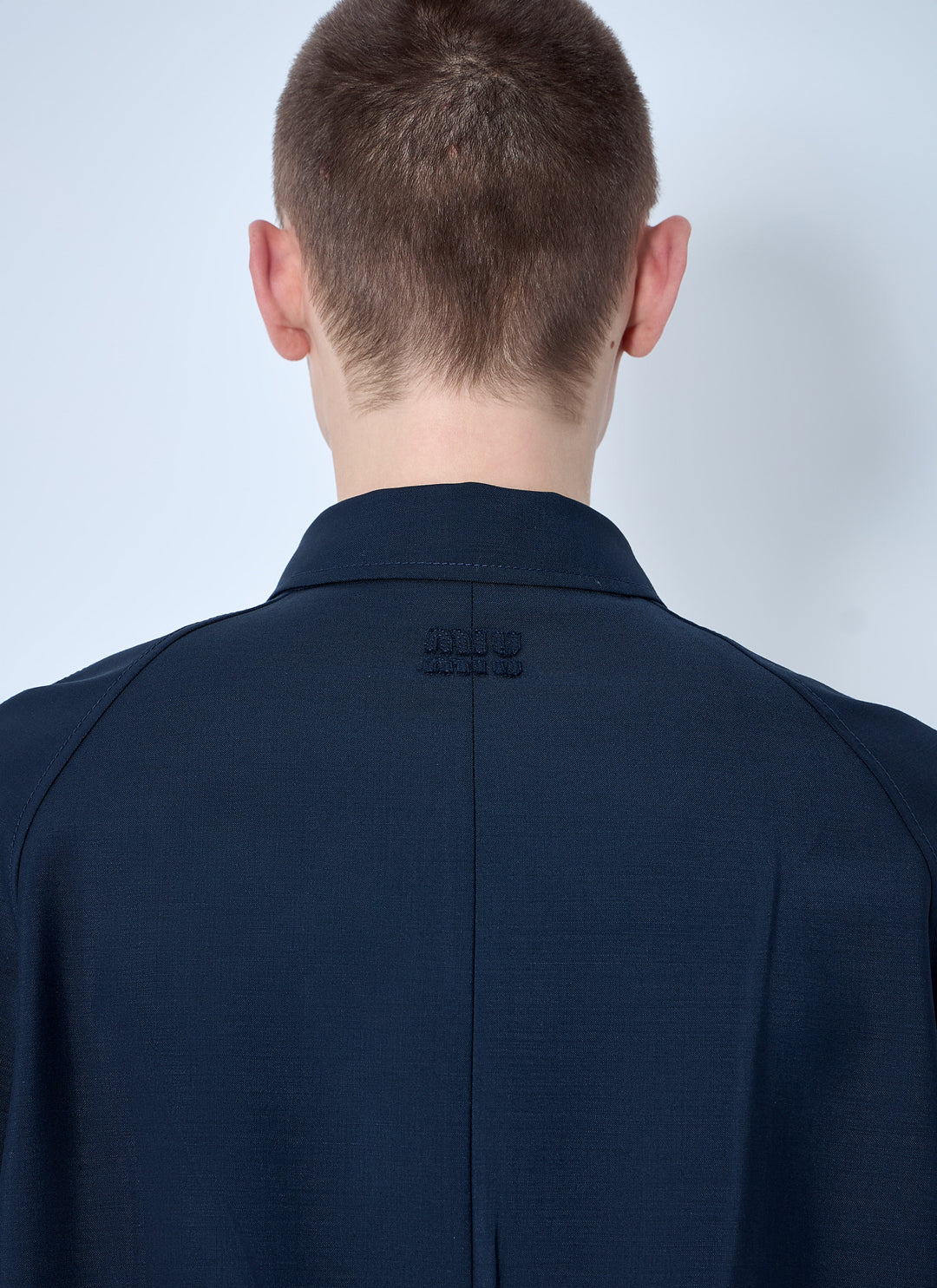 Miu Miu Men Single-Breasted Mohair Coat
