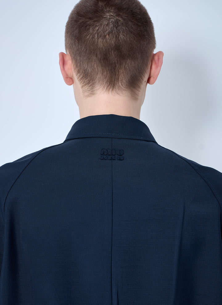 Miu Miu Men Single-Breasted Mohair Coat
