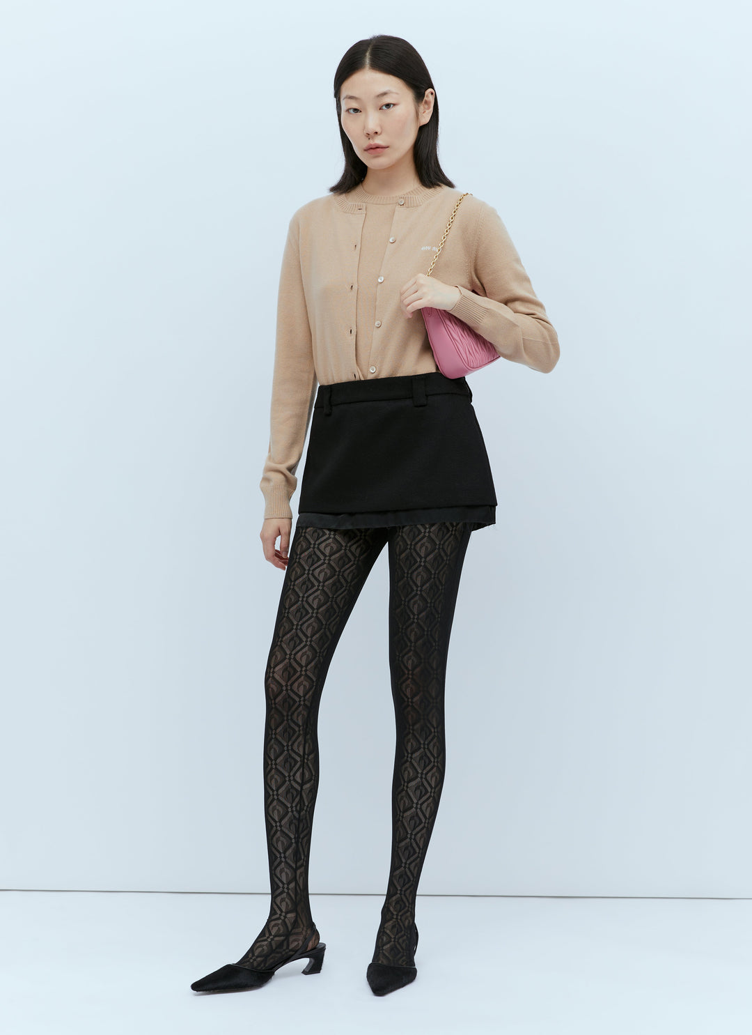 Miu Miu Women Velour Mini Skirt