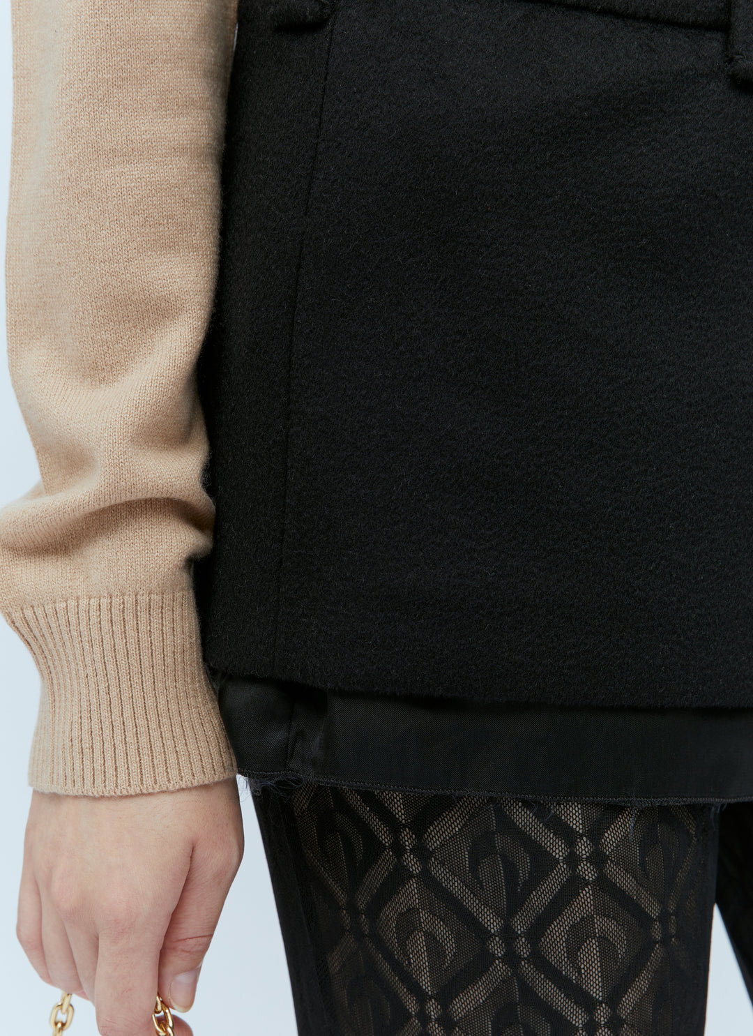 Miu Miu Women Velour Mini Skirt