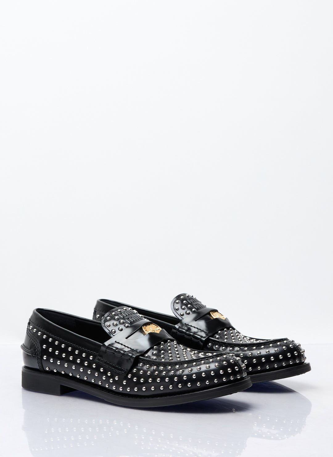 Miu Miu Women Studded Leather Loafers