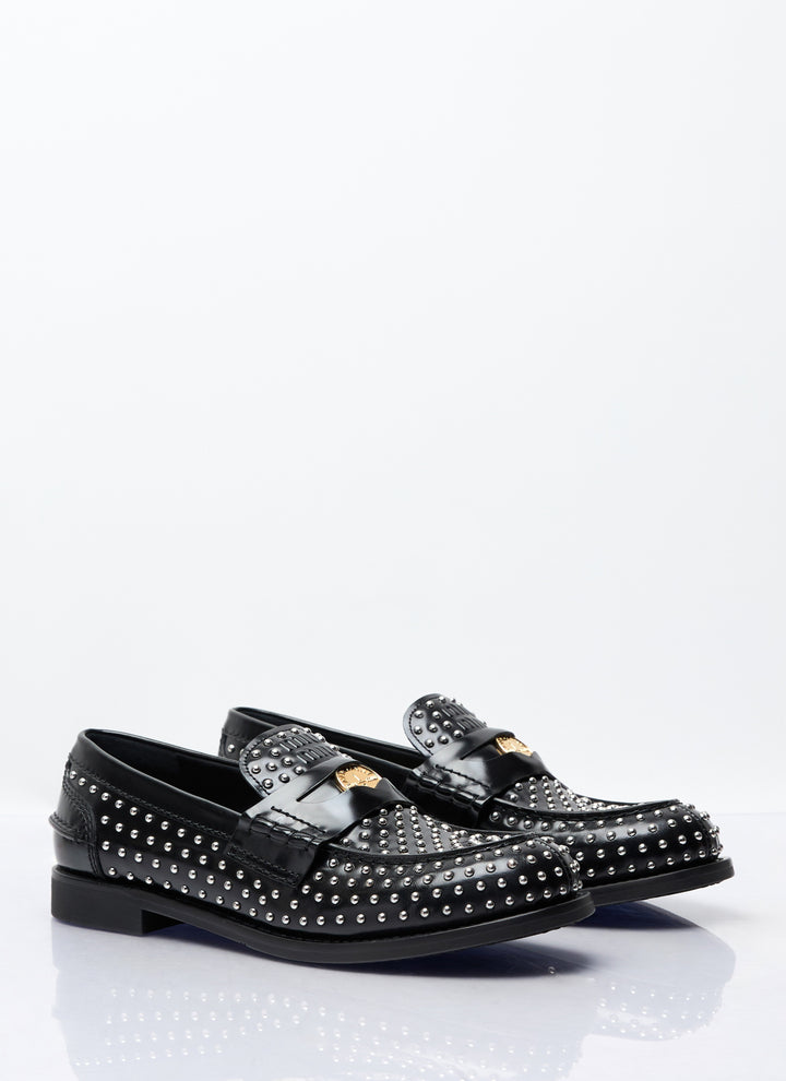 Miu Miu Women Studded Leather Loafers