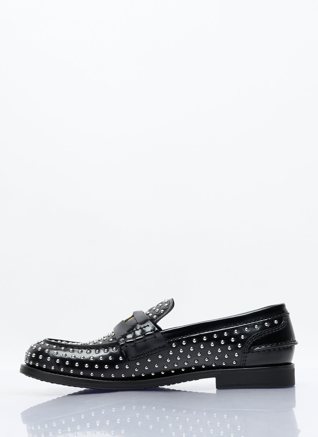 Miu Miu Women Studded Leather Loafers