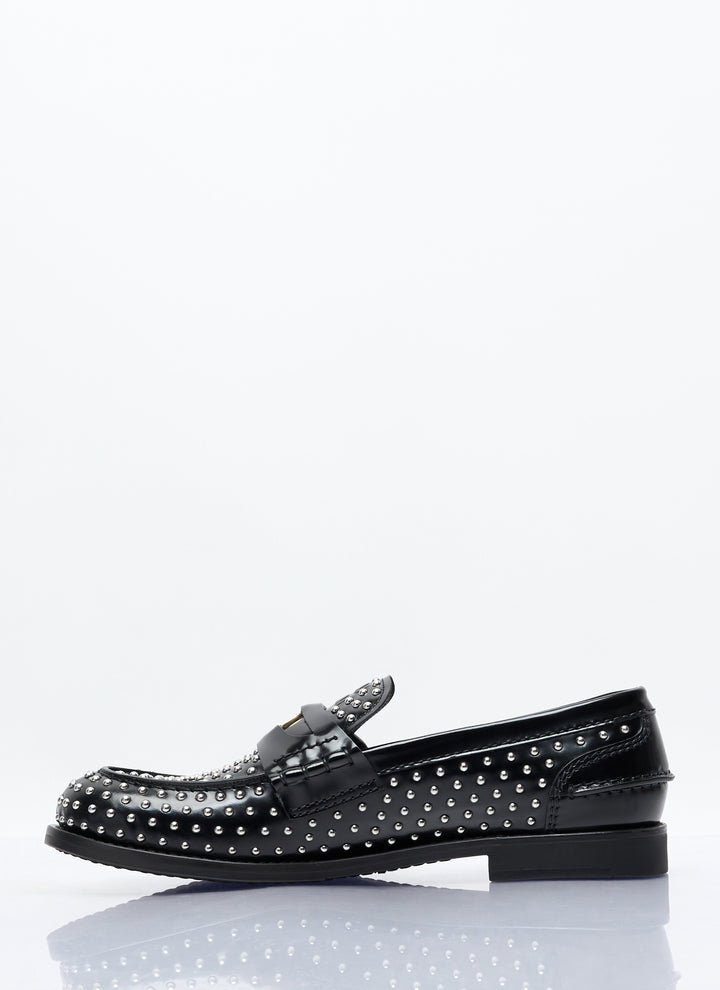 Miu Miu Women Studded Leather Loafers
