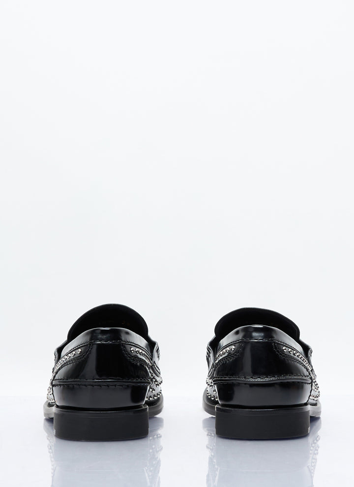 Miu Miu Women Studded Leather Loafers