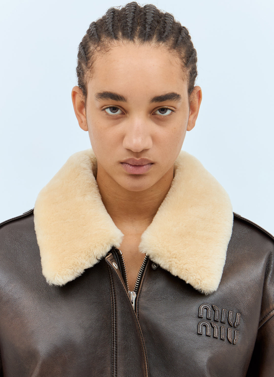 Miu Miu Women Padded Leather Jacket