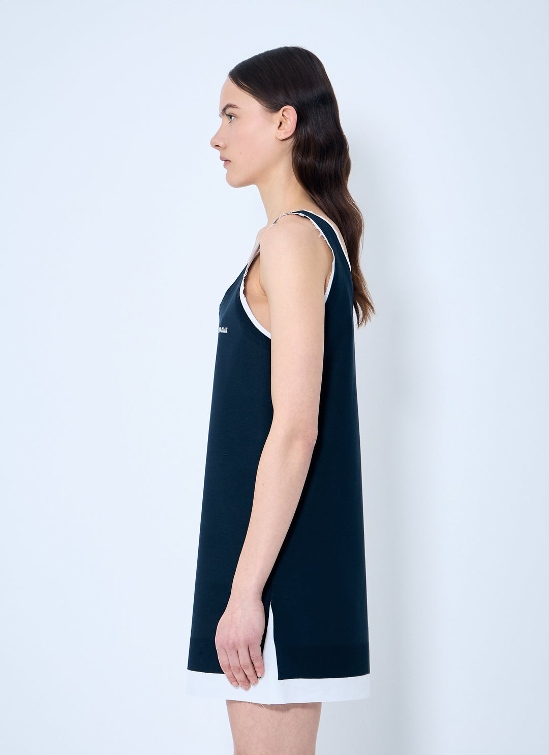 Miu Miu Women Knit And Poplin Mini Dress