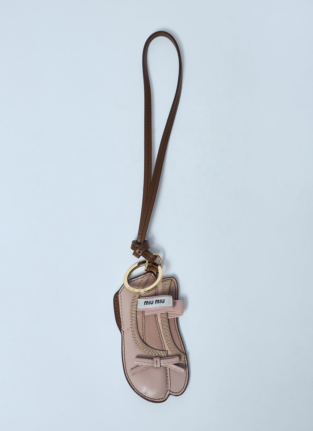 Miu Miu Women Miu Ballet Leather Keychain