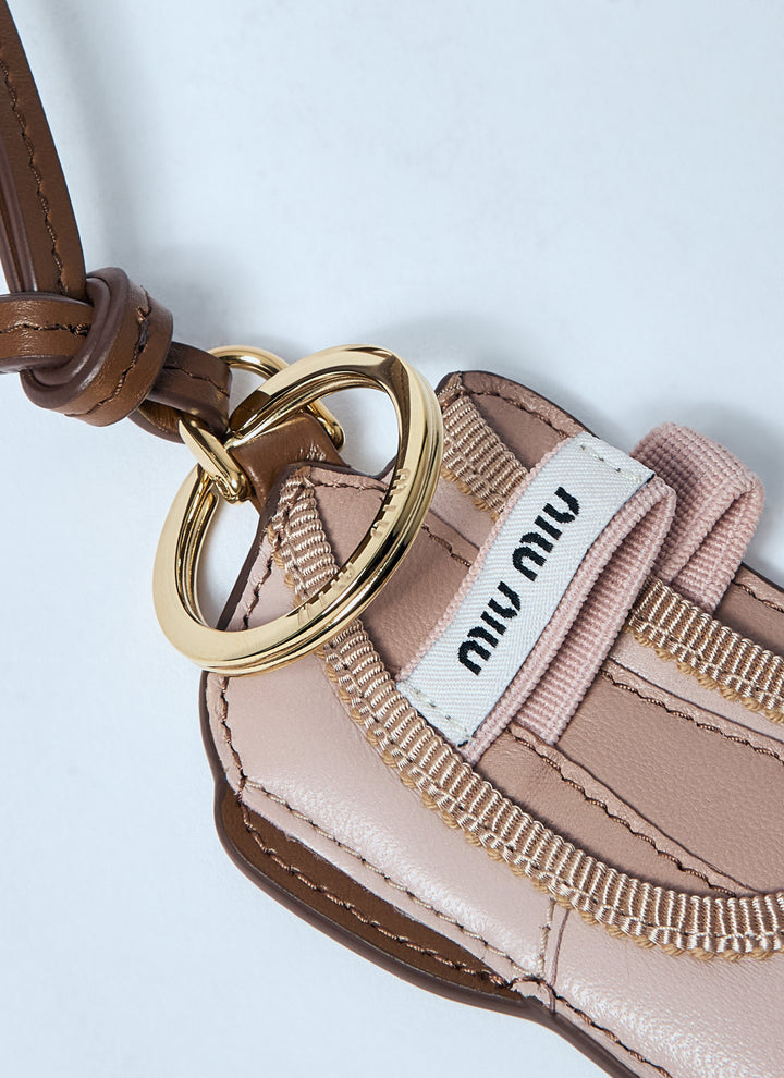 Miu Miu Women Miu Ballet Leather Keychain