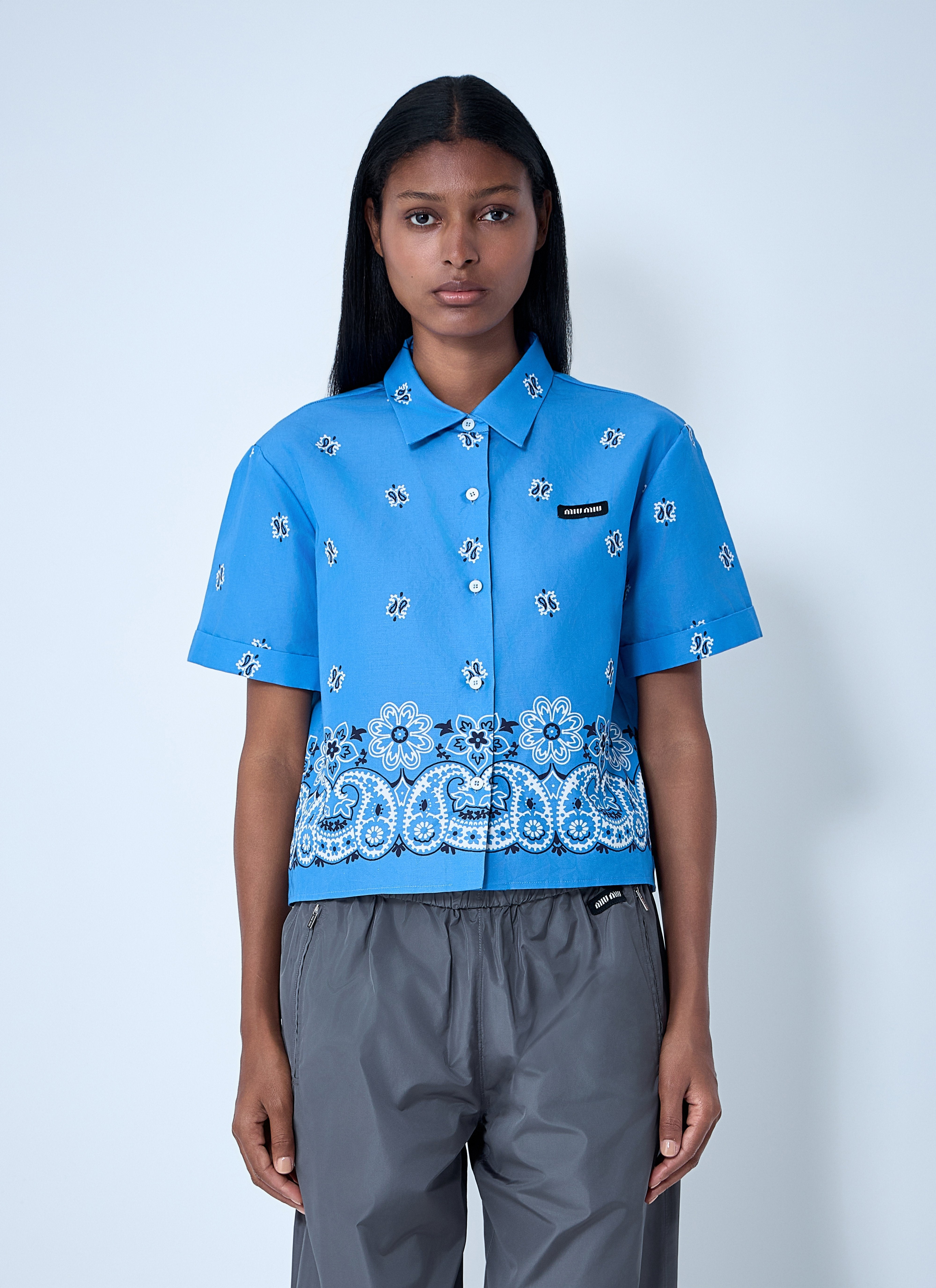 Luxury Fashion Miu Miu Women Bandana Shirt