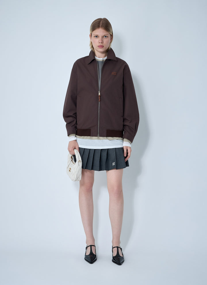 Miu Miu Women Panama Cotton Blouson Jacket