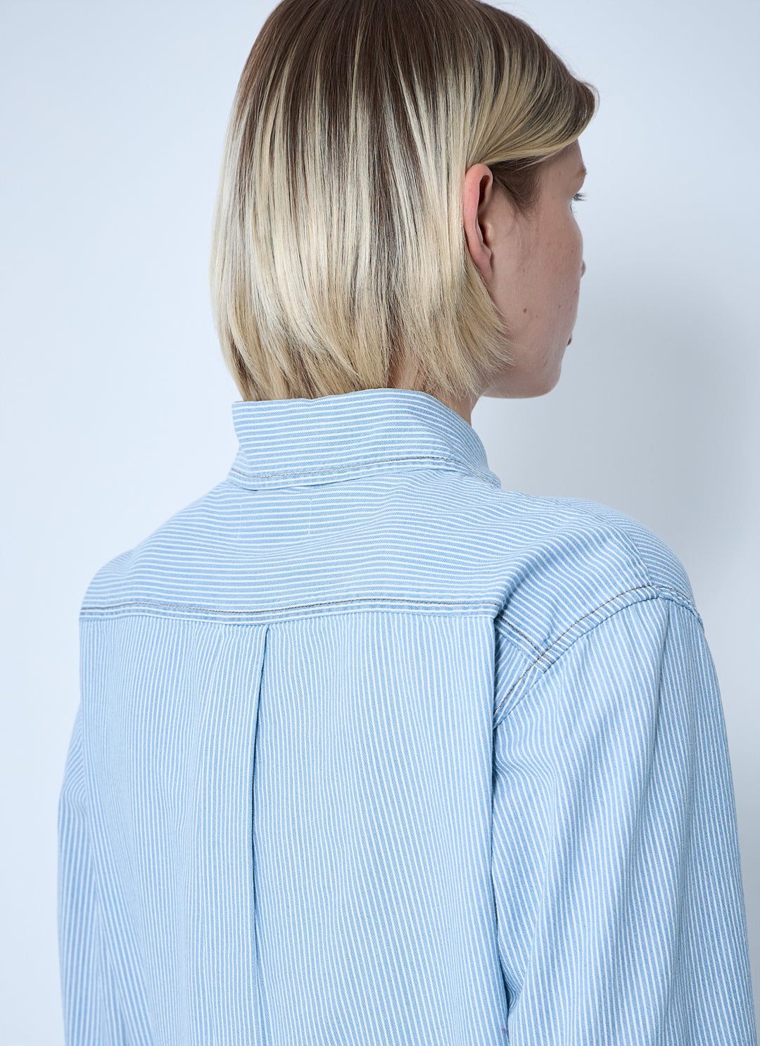 Miu Miu Women Striped Logo Motif Shirt