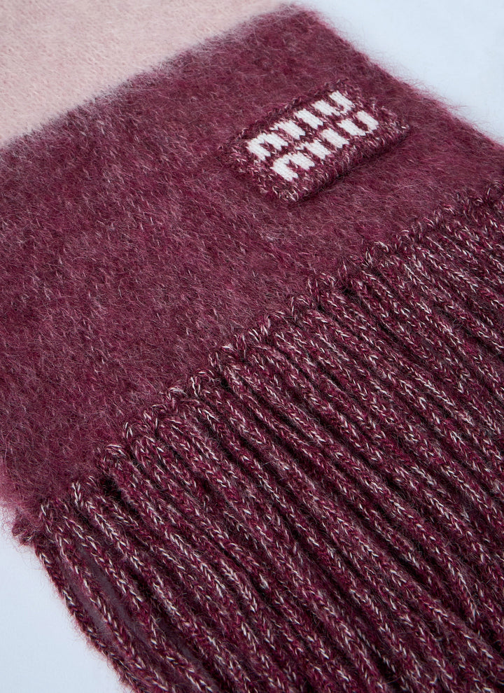 Miu Miu Women Logo Motif Scarf