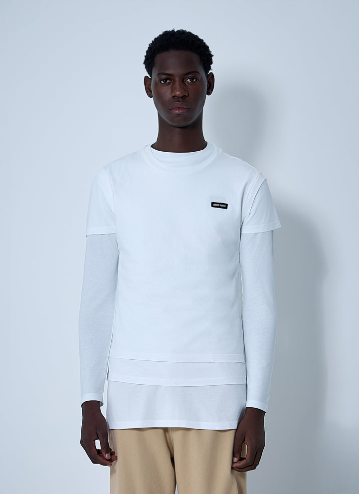 Miu Miu Men Set Of Three Logo Motif T-Shirts
