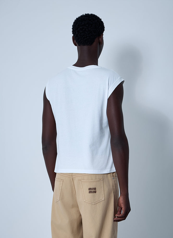 Miu Miu Men Set Of Three Logo Motif T-Shirts