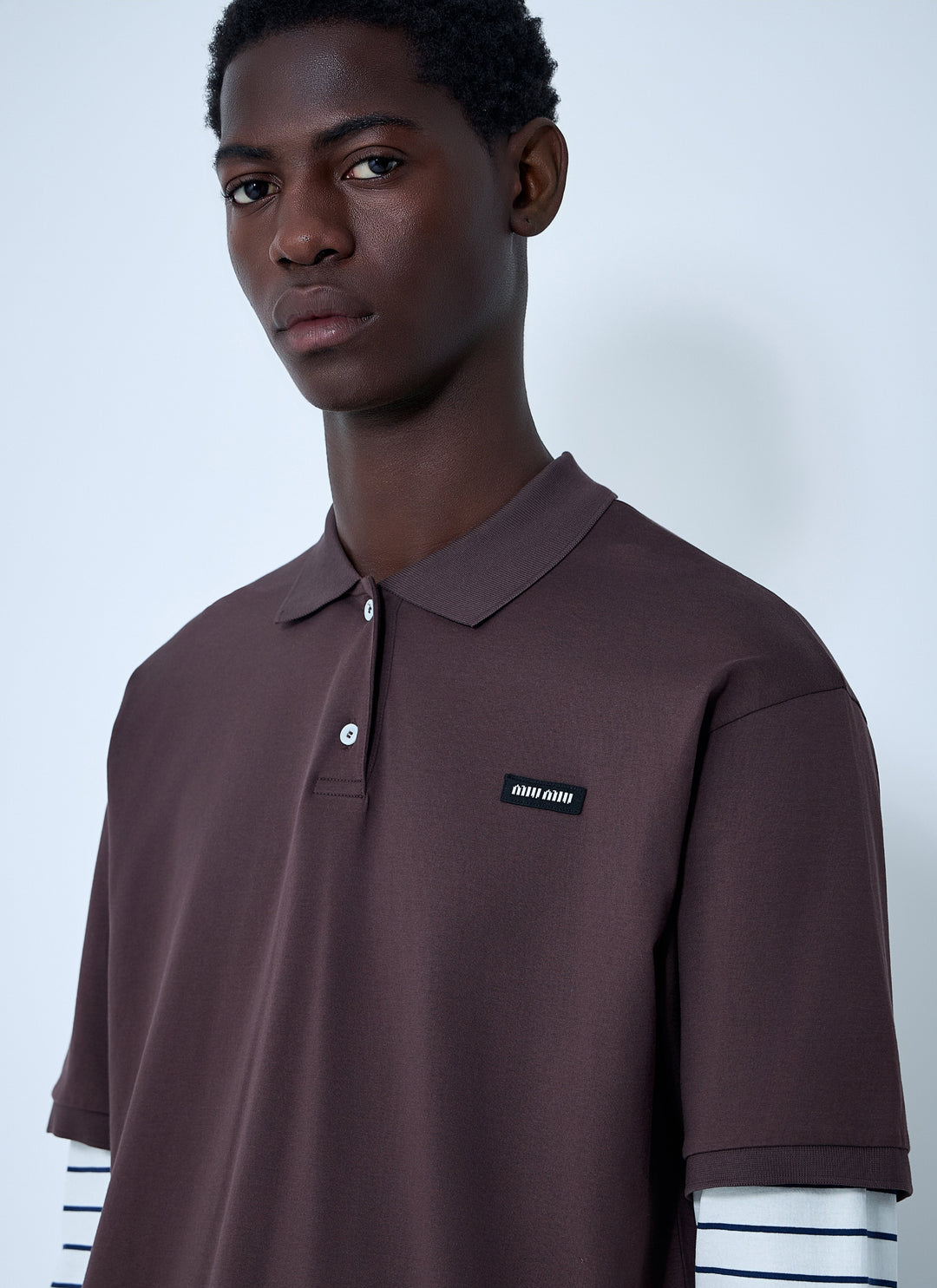 Miu Miu Women Logo Motif Polo Shirt