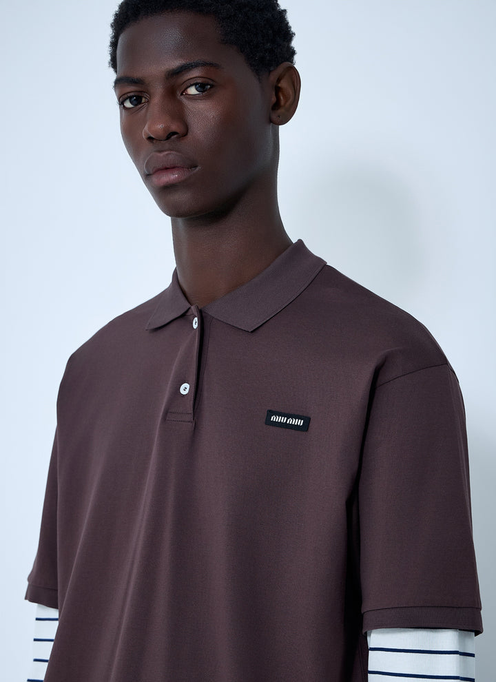 Miu Miu Women Logo Motif Polo Shirt