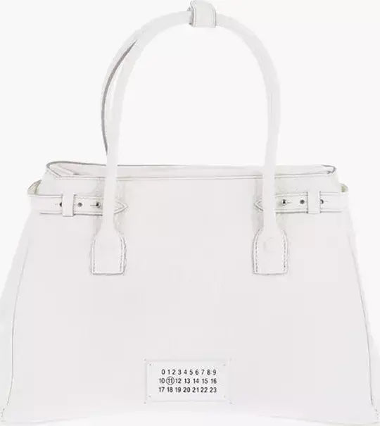 Maison Margiela White Calfskin Tote Bag