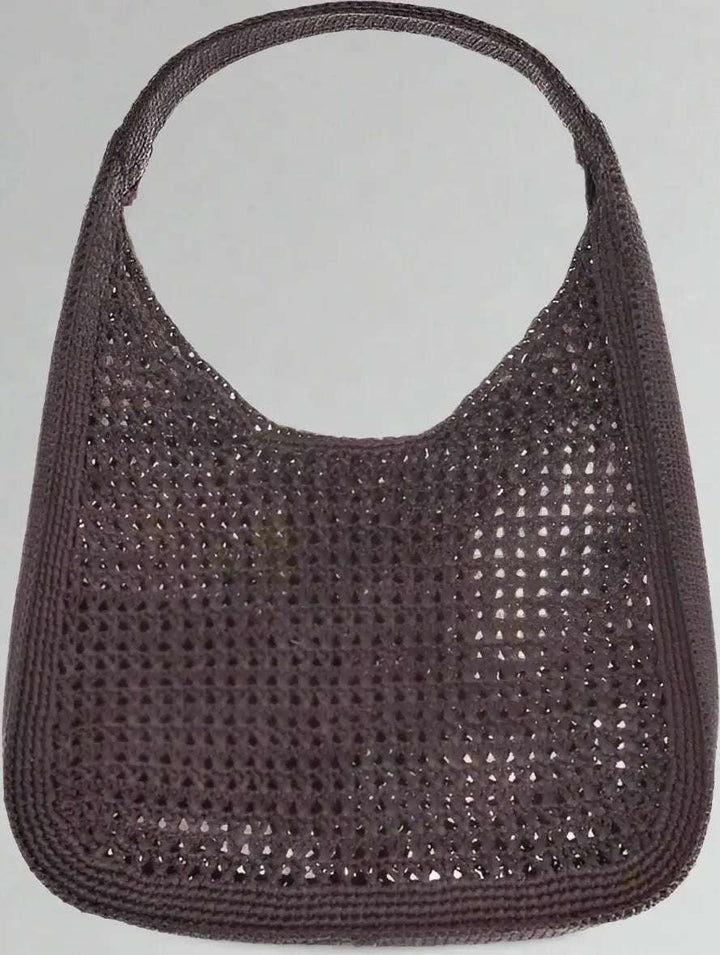 Miu Miu Rafia Shoulder Bag with front logo motif