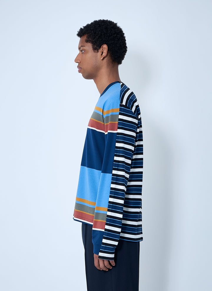 Marni Men Striped Logo Motif T-Shirt