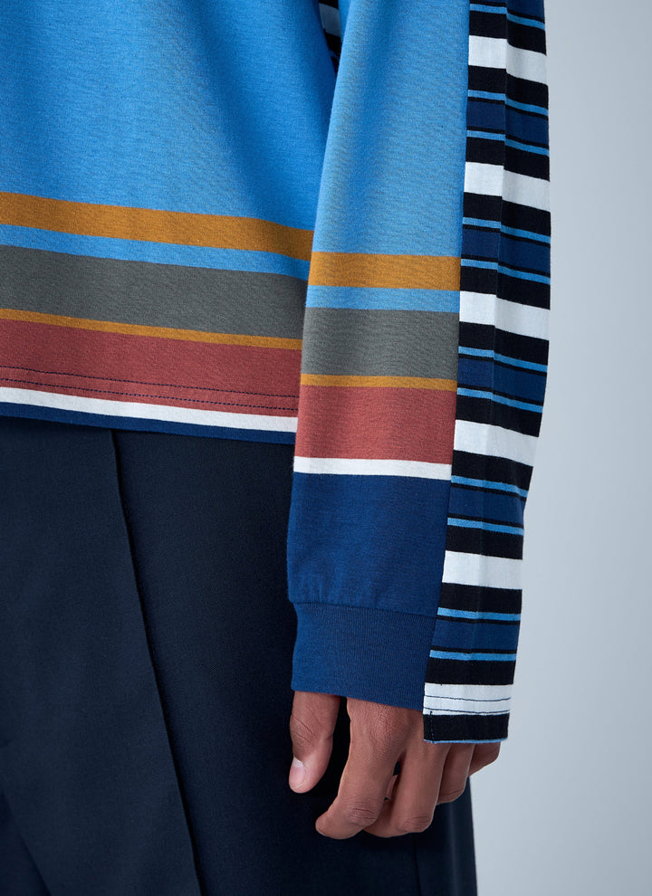 Marni Men Striped Logo Motif T-Shirt