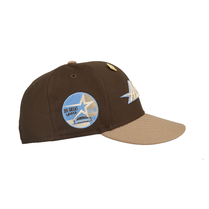 Houston Astros Script 35 Great Years Walnut/Khaki Fitted Hat