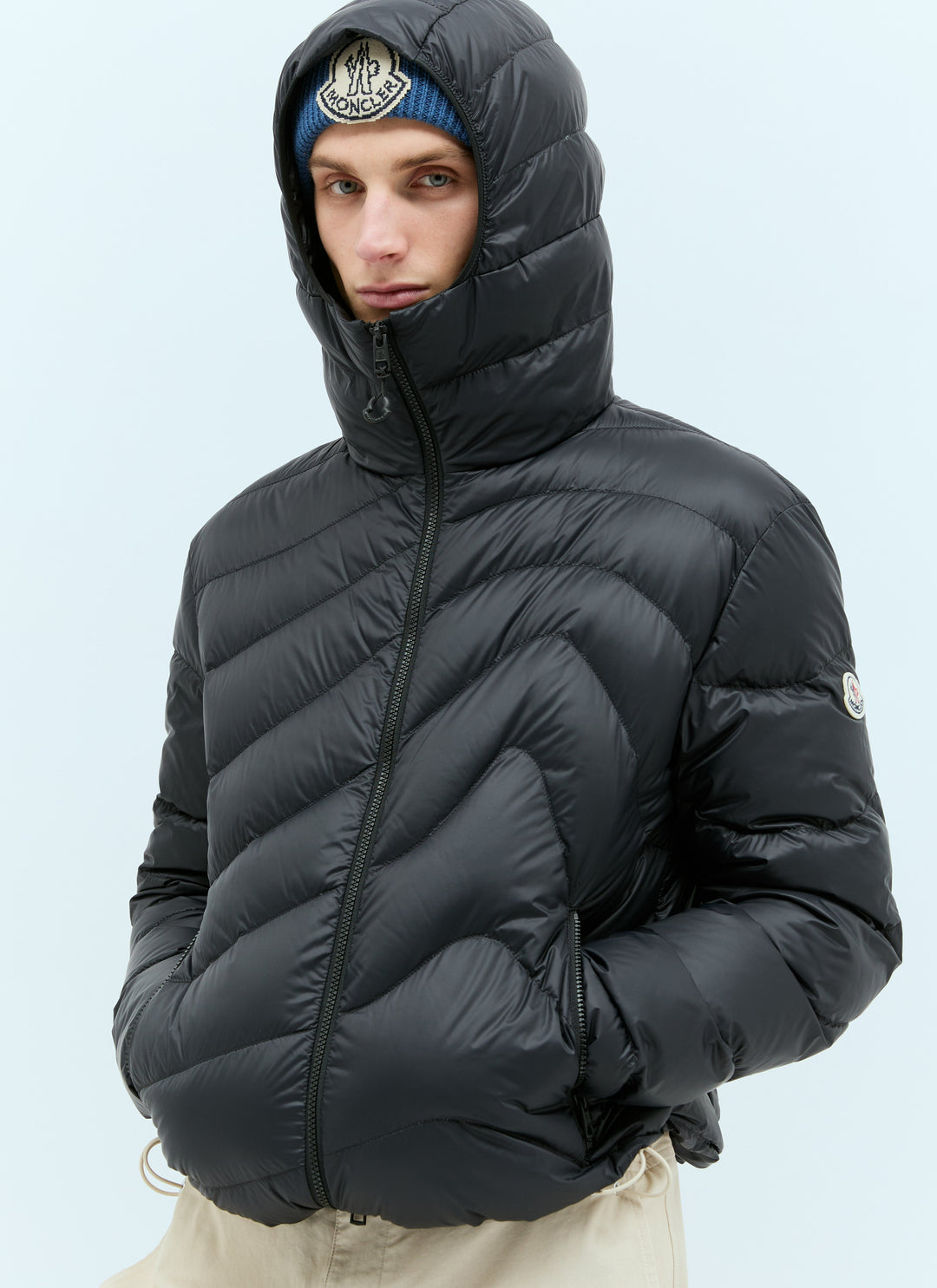 Moncler Men Logo Patch Beanie Hat