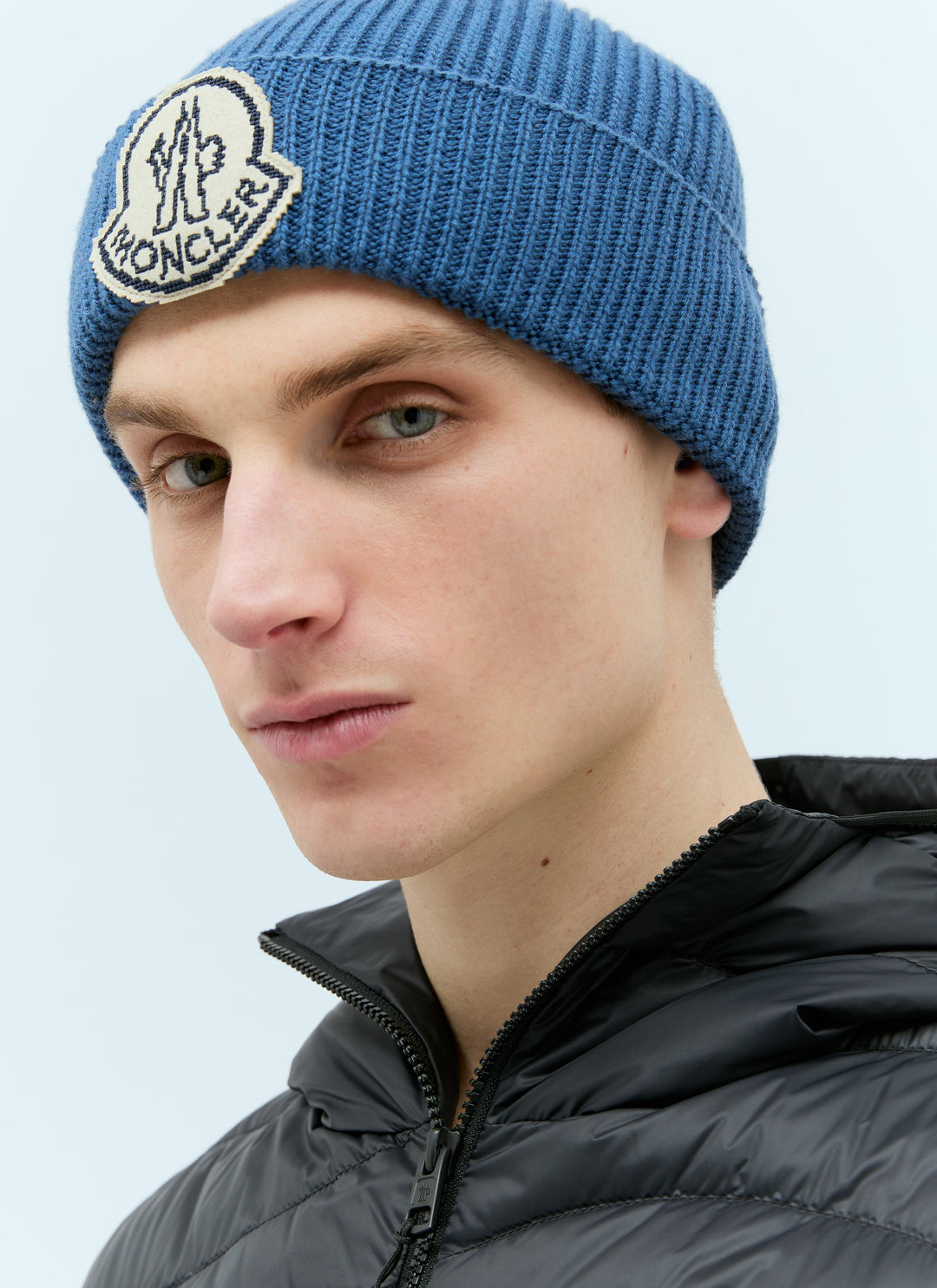Moncler Men Logo Patch Beanie Hat
