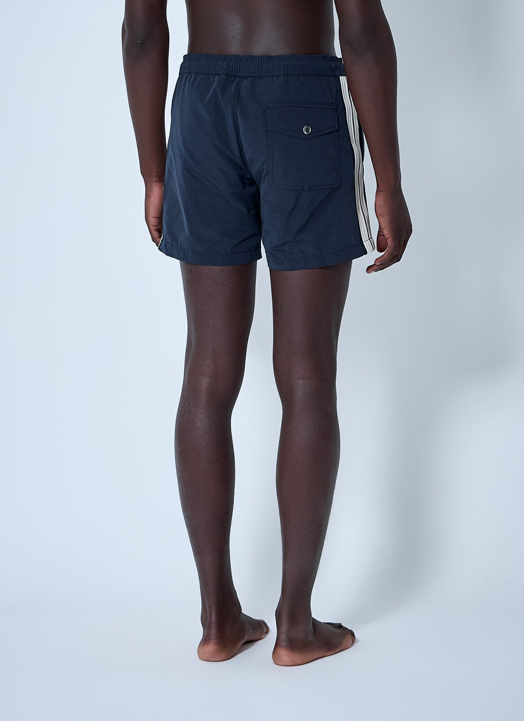 Moncler Men Logo Patch Swim Shorts