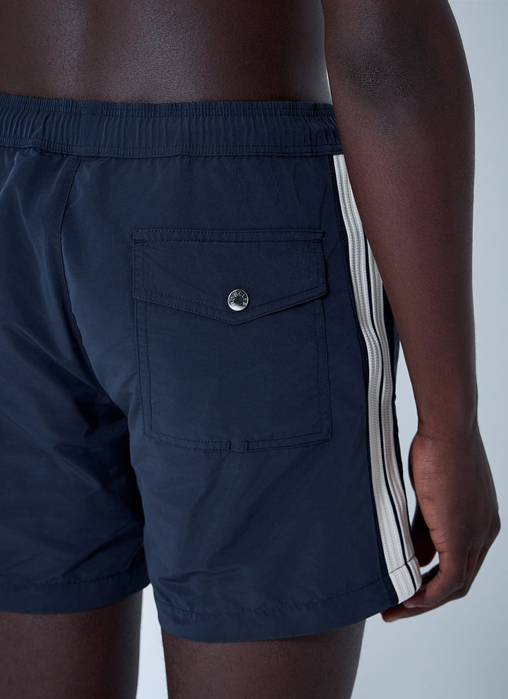 Moncler Men Logo Patch Swim Shorts