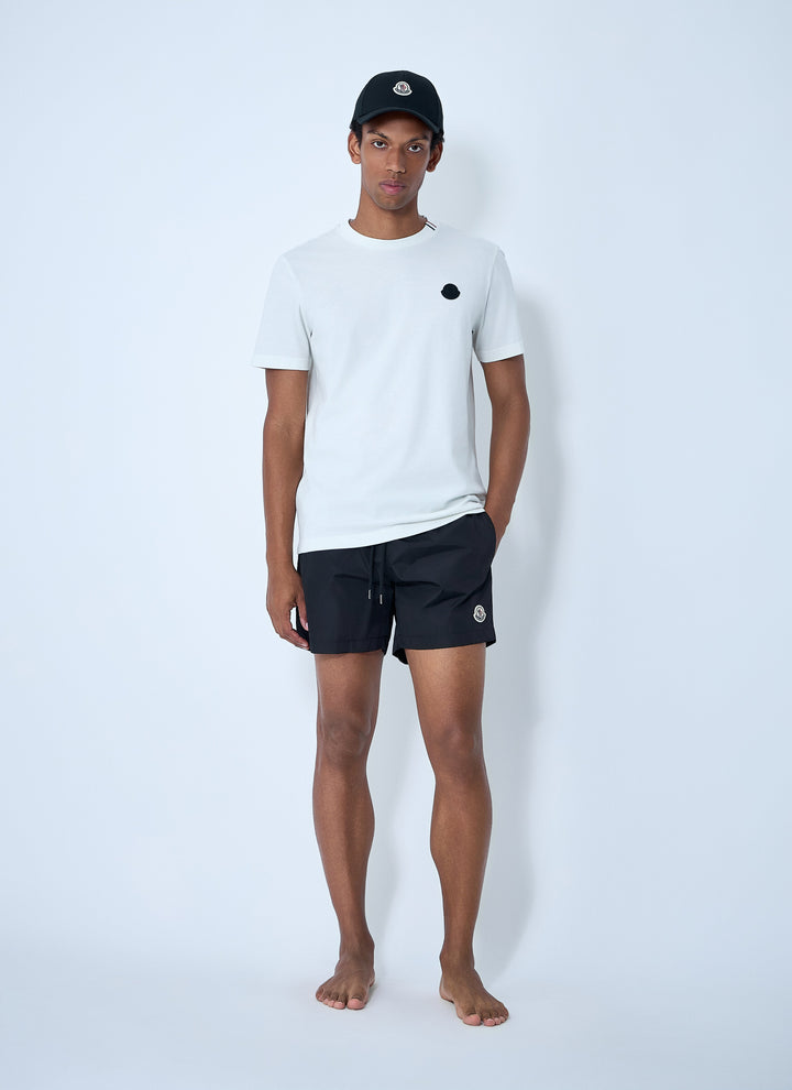 Moncler Men Logo Patch Swim Shorts