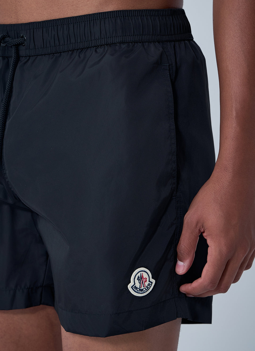 Moncler Men Logo Patch Swim Shorts