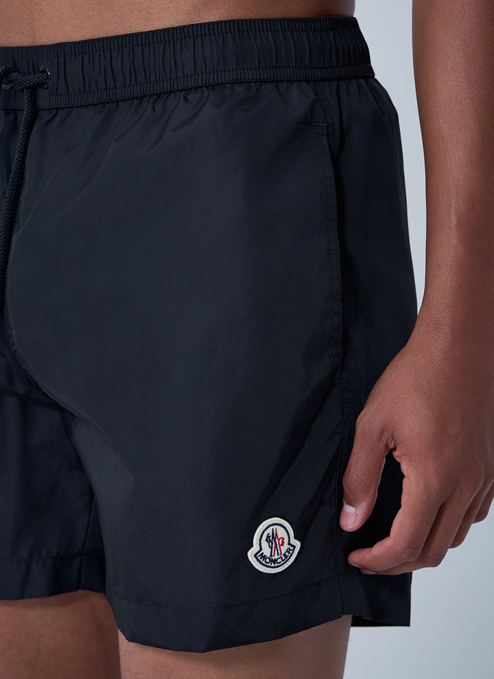 Moncler Men Logo Patch Swim Shorts
