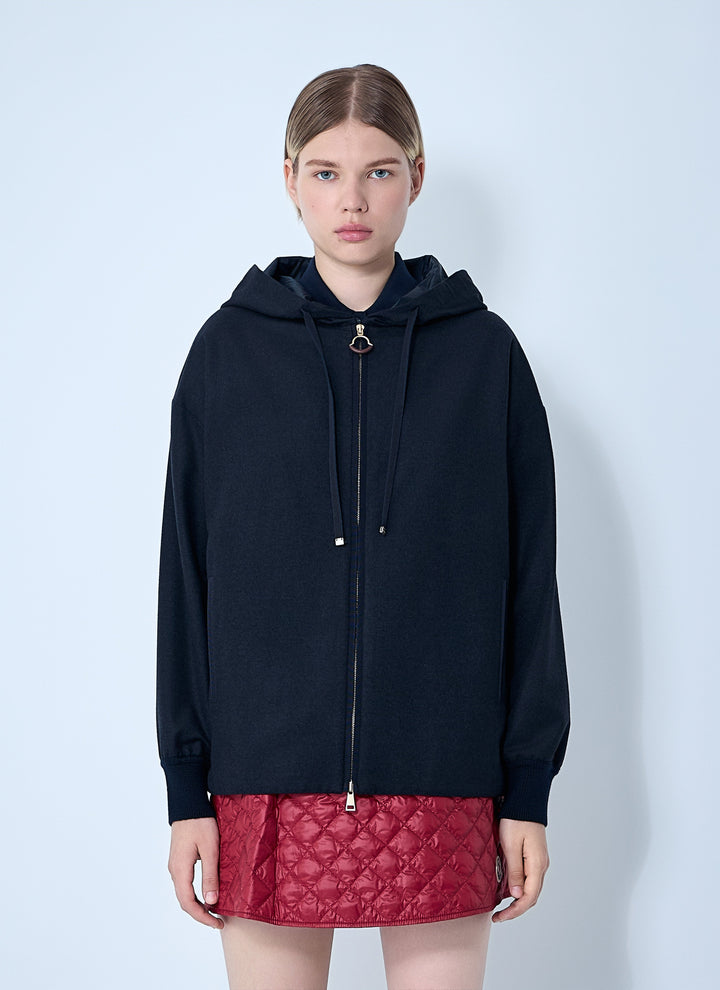 Moncler Women Wool-Blend Zip-Up Sweatshirt