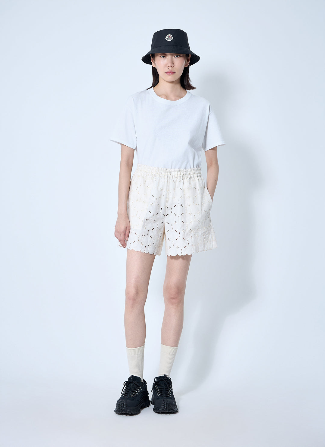 Moncler Women Logo Patch Shorts