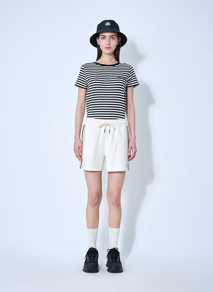 Moncler Women Striped Logo Motif T-Shirt
