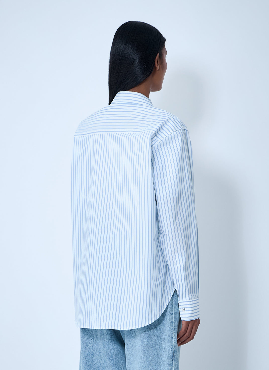 Moncler Women Striped Shirt With Logo Patch
