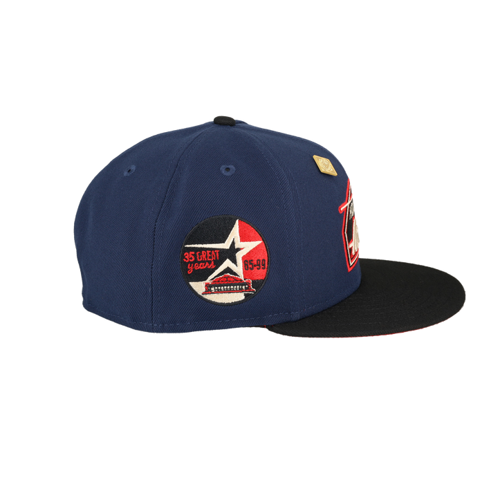 Houston Astros Midnight Crimson Collection 35 Great Years Fitted Hat