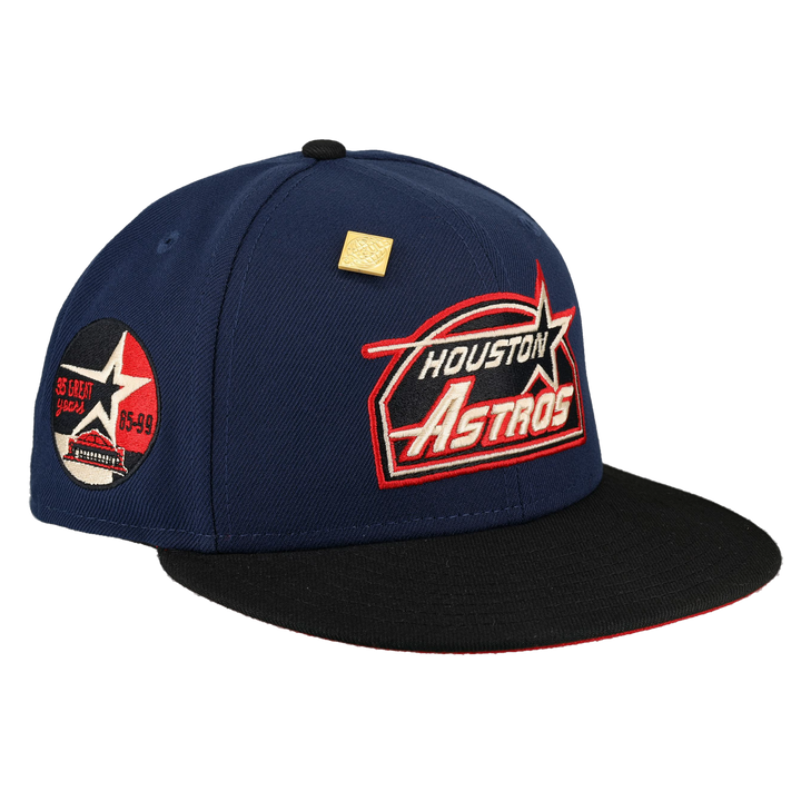 Houston Astros Midnight Crimson Collection 35 Great Years Fitted Hat