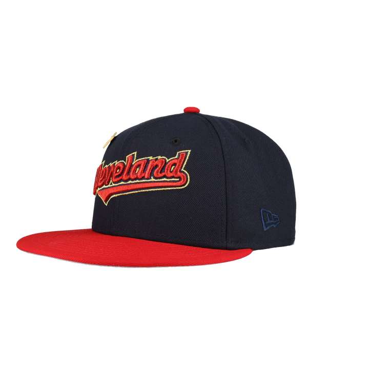 Cleveland Indians Navy 1995 Champions Patch 59Ffity Fitted Hat