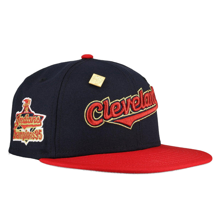 Cleveland Indians Navy 1995 Champions Patch 59Ffity Fitted Hat