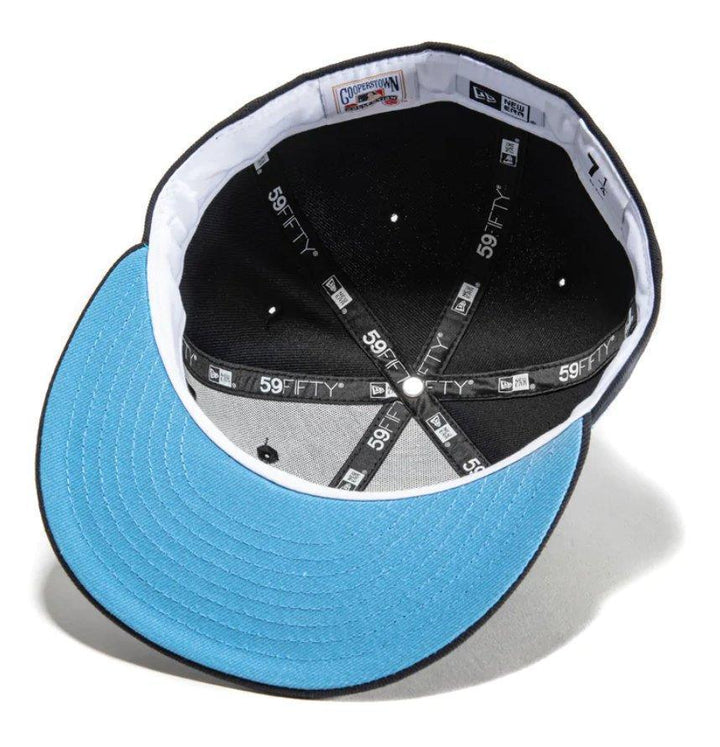 New Era 59 Fifty Tampa Bay Rays 20th Anniversary Patch Icy UV Hat - Black, Light Blue