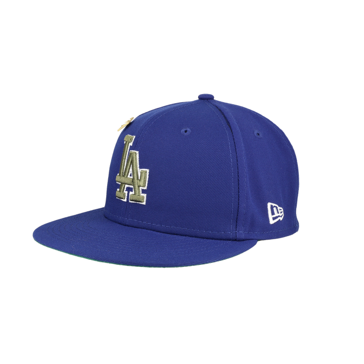 Los Angeles Dodgers 60th Anniversary Patch Floral Collection Fitted Hat