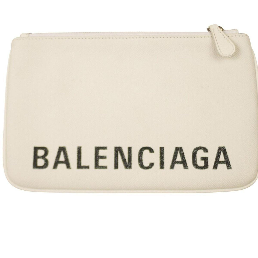 NWT Balenciaga Blanc Noir Ville Medium Pouch