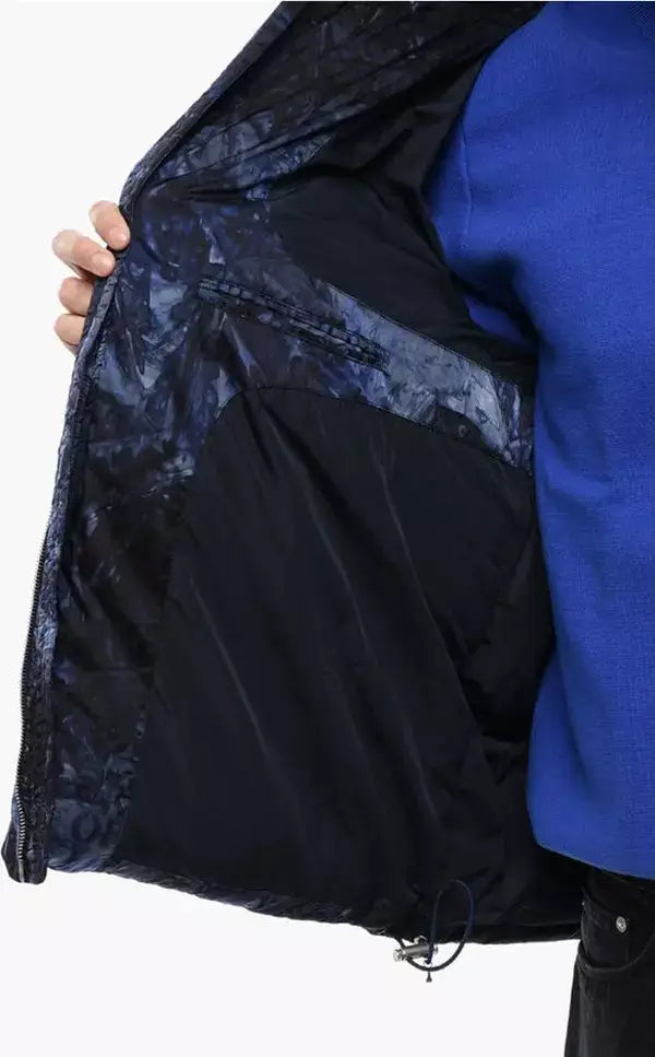 Off-White Monogram blue men's Patterned SIERRA LEONE Puffer Jacket