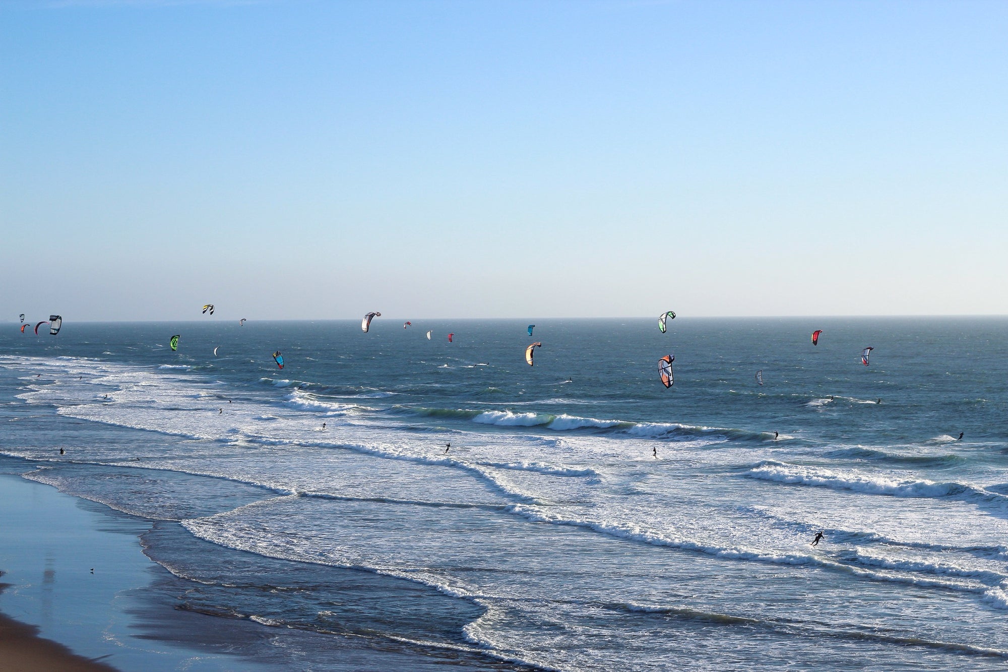 Ocean parasailing on a Sunny day 
